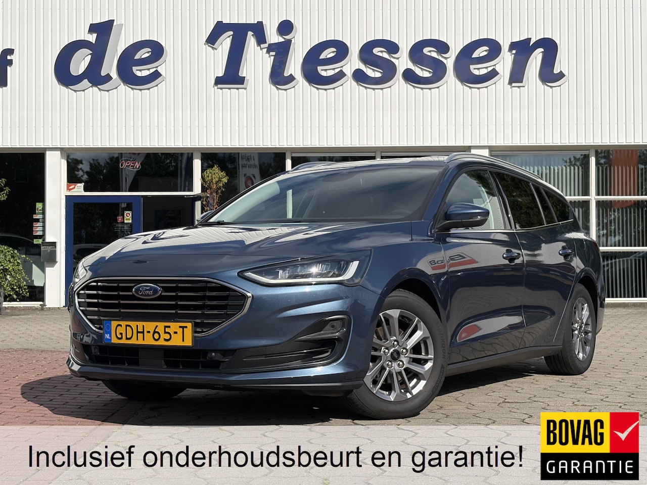 Ford Focus Wagon - 1.0 EcoBoost Hybrid Titanium Trekhaak, AUTOMAAT, Navi, Rijklaar met beurt & garantie! - AutoWereld.nl