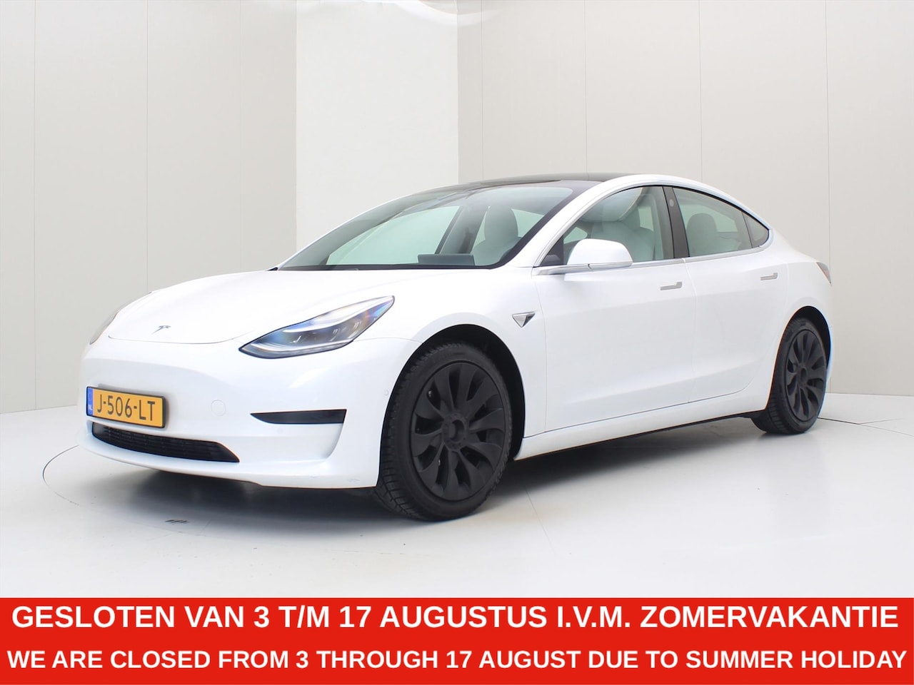 Tesla Model 3 - Standard RWD Plus 85% SoH [ WIT LEDER+AUTOPILOT+60 kWh+PREMIUM AUDIO ] - AutoWereld.nl