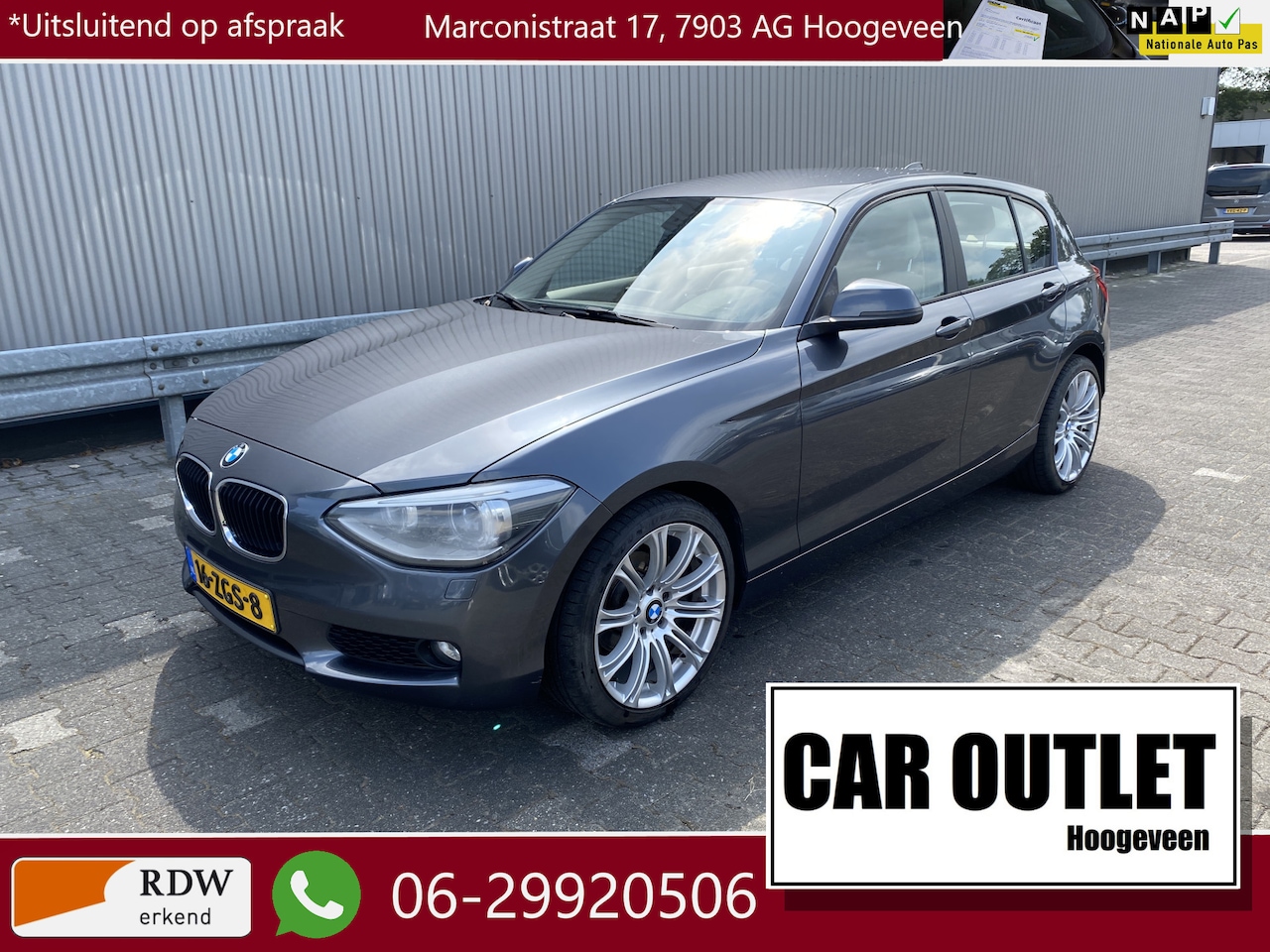 BMW 1-serie - 116i Upgrade Edition Leer, Clima, Navi, CC, PDC, LM, Afn.Trekh, nw. APK – Inruil Mogelijk - AutoWereld.nl