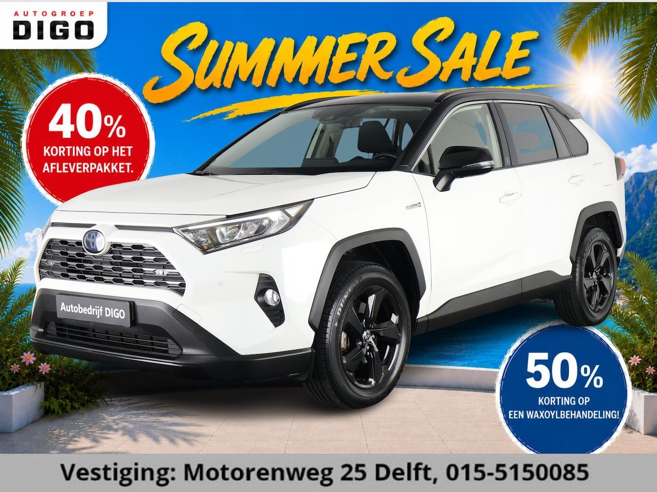 Toyota RAV4 - 2.5 HYBRID 4WD DYNAMIC PACK GARANTIE TOT 05-2031! SLECHTS 39.000 KM! 1650 KG TREKGEWICHT. - AutoWereld.nl