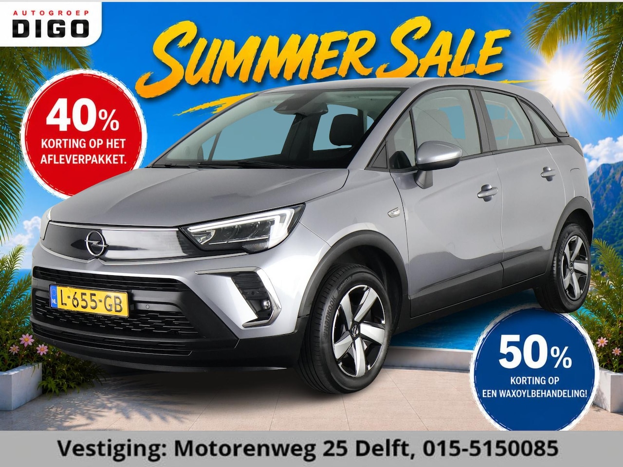Opel Crossland - 1.2 TURBO EDITION 1e EIG. GARANTIE TOT 5-2031* 100% ONDERHOUDEN. CARPLAY NAVIGATIE. CRUISE - AutoWereld.nl