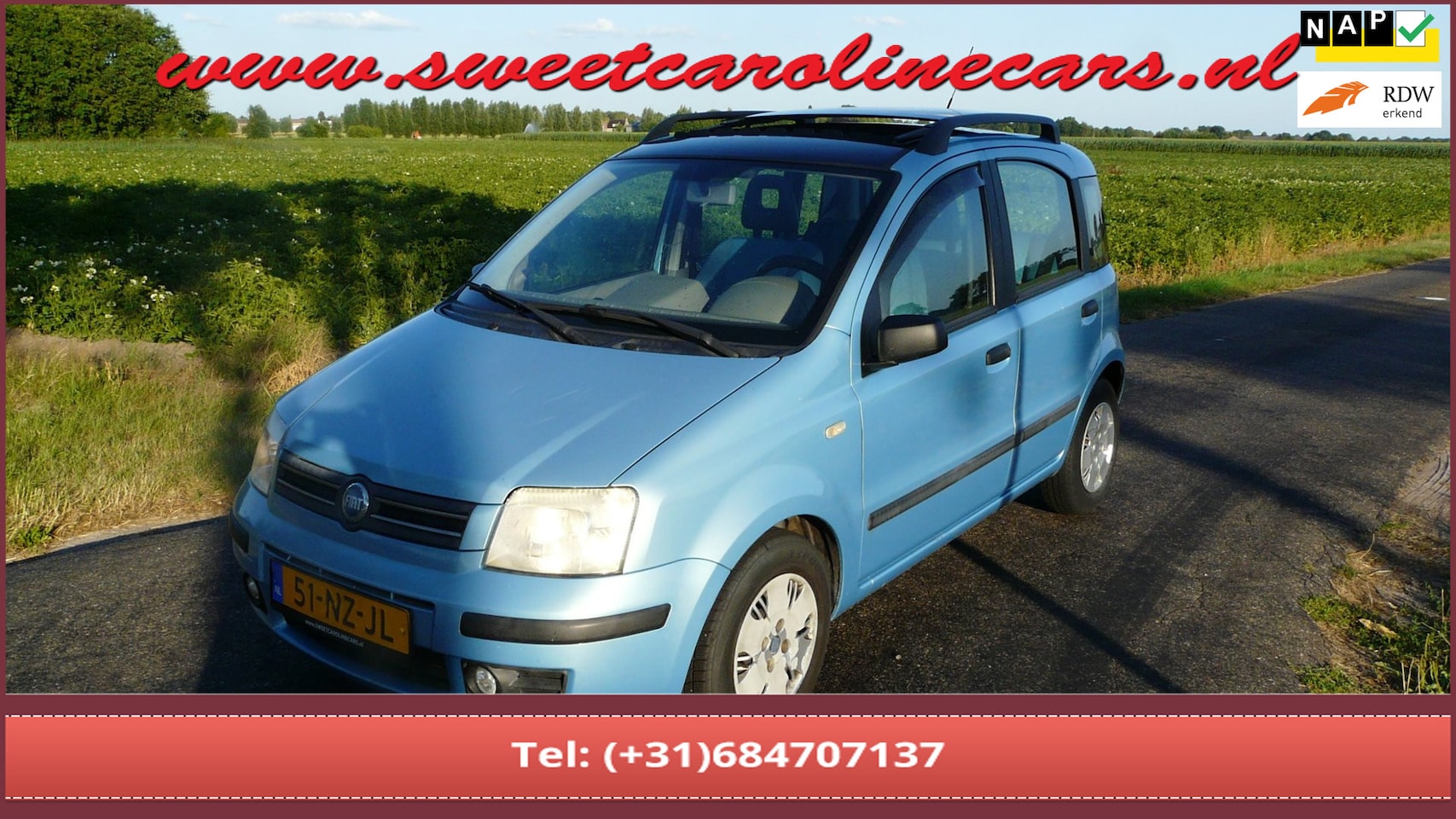 Fiat Panda - 1.2 Sportsound 1.2 SportSound,Panoramadak,Elec.pakket,Trekhaak! - AutoWereld.nl