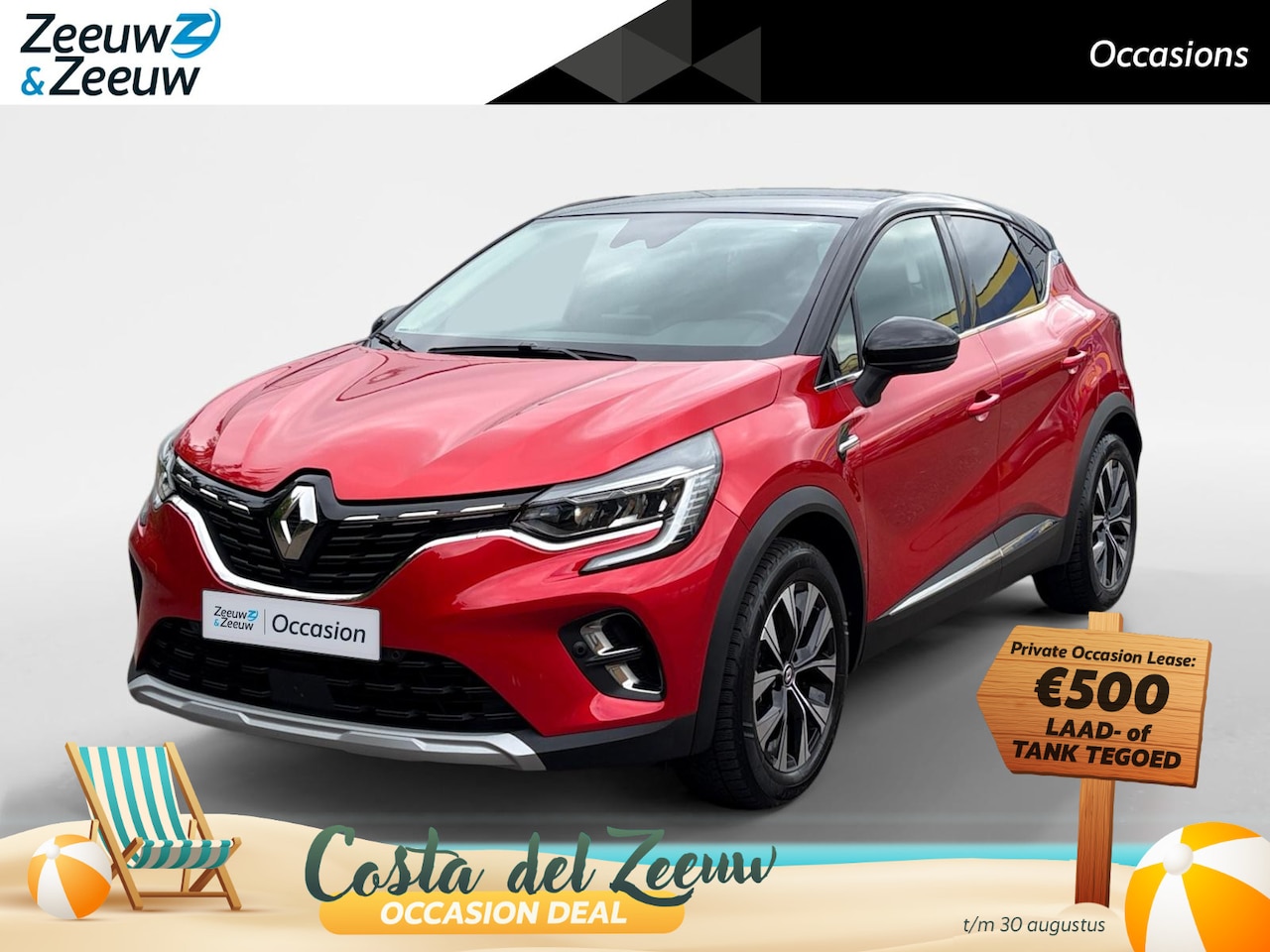 Renault Captur - 1.6 E-Tech Hybrid 145 Intens Apple Carplay/Android Auto , electronic climate controle , Ca - AutoWereld.nl
