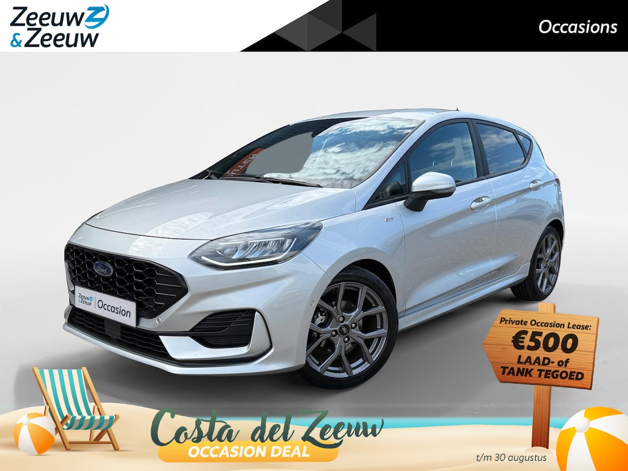 Ford Fiesta - 1.0 EcoBoost Hybrid ST-Line X | NL Auto | 1ste eigenaar volledig dealeronderhouden | Winte - AutoWereld.nl