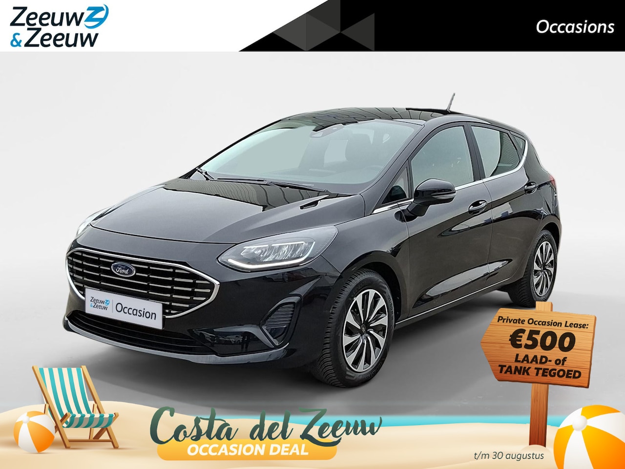 Ford Fiesta - 1.0 EcoBoost Hybrid Titanium | Dealeronderhouden | Stoel- stuur en voorruitverwarming | Cr - AutoWereld.nl