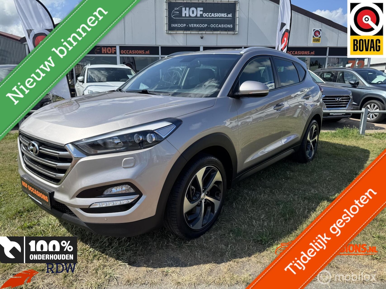 Hyundai Tucson - 1.6 T-GDi Premium 177pk NAVI/STOELVERW./TREKHAAK - AutoWereld.nl