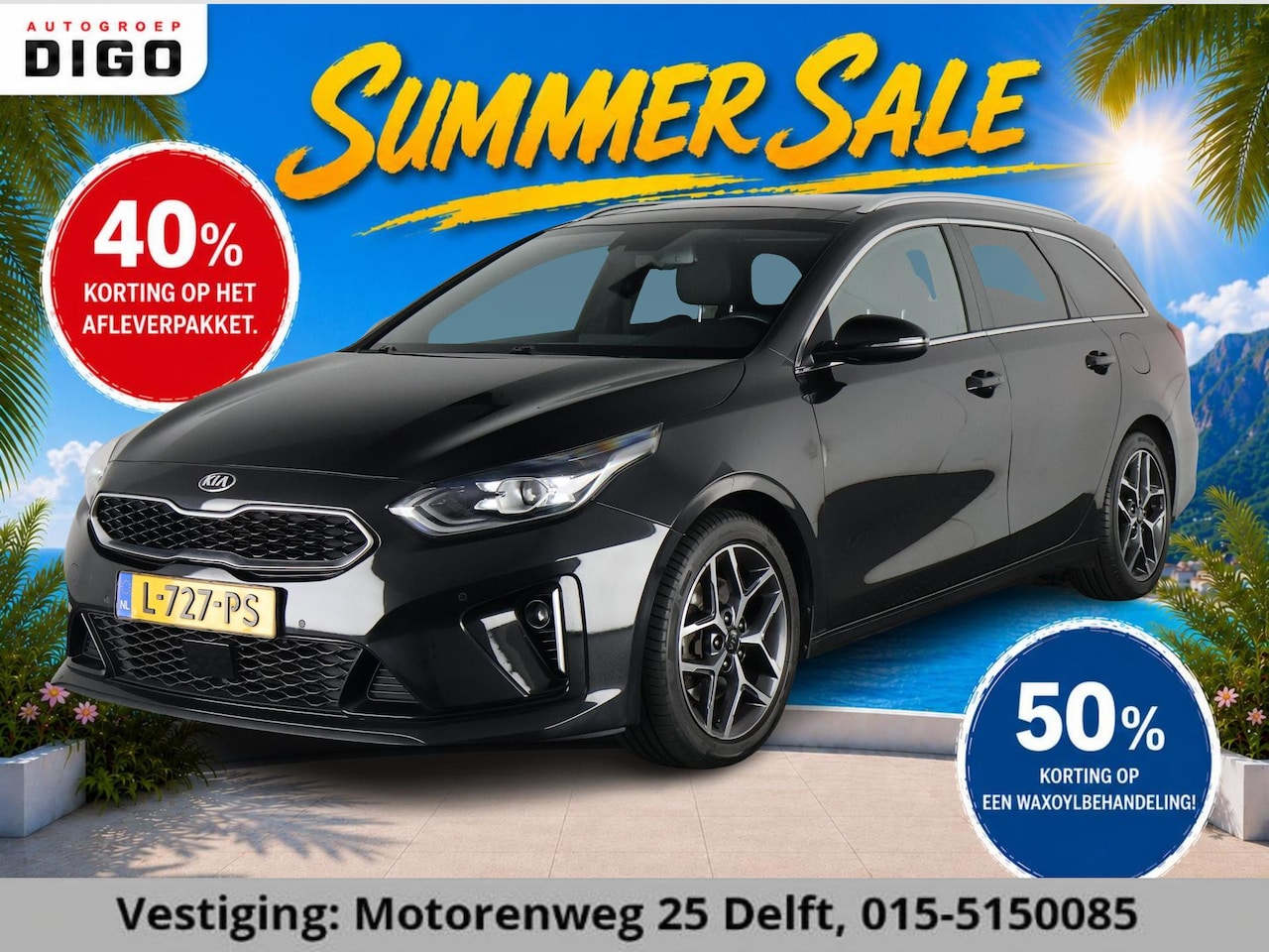 Kia Cee'd Sportswagon - Ceed 1.5 T-GDi GT-LINE AUTOMAAT GARANTIE TOT 7-2031* SCHUIF/KANTELDAK! STUUR/STOELVERWARMI - AutoWereld.nl