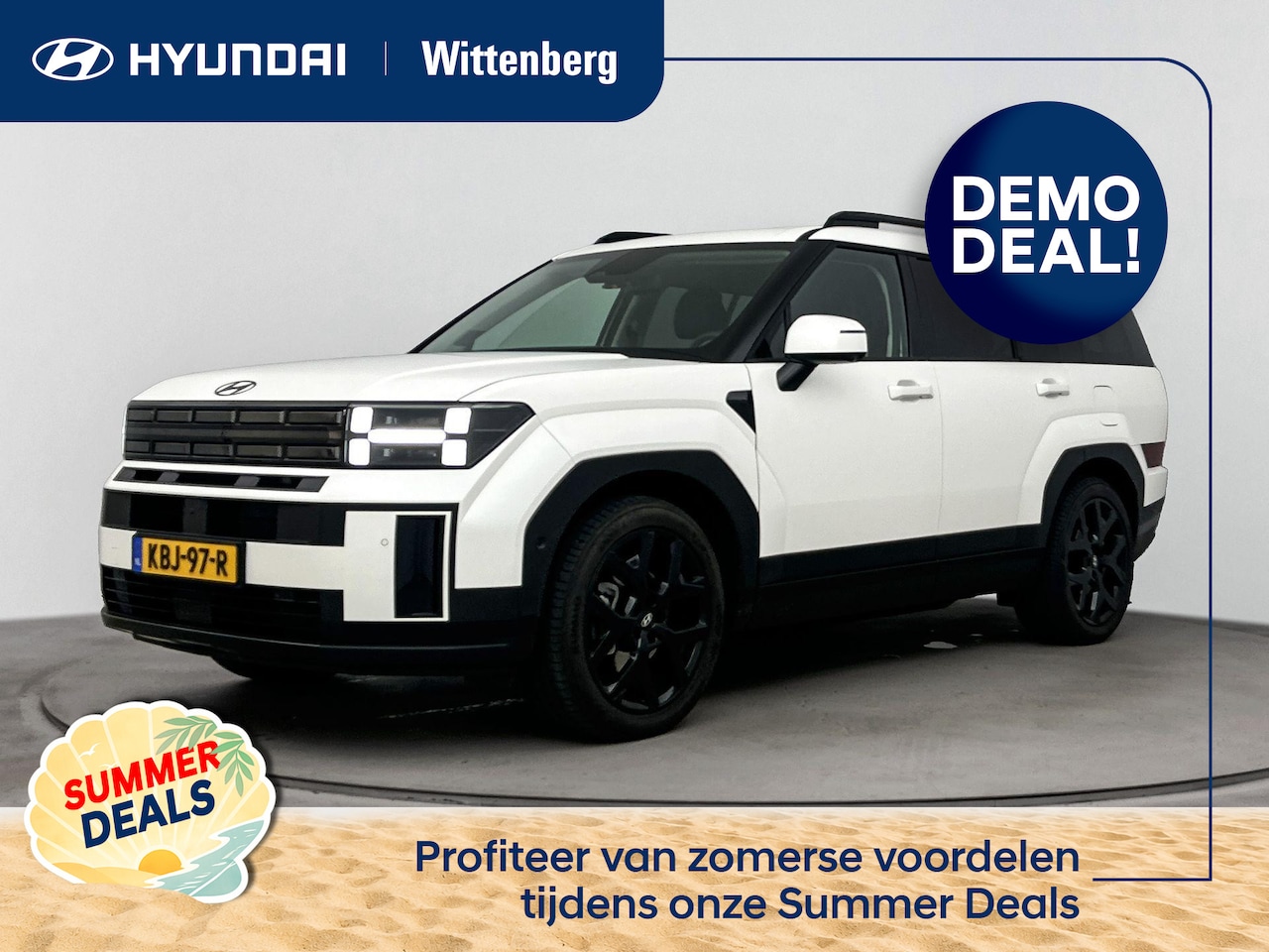 Hyundai Santa Fe - 1.6 T-GDI PHEV Premium Plus 4WD 7p SPECIALE BLACK EDITION | 20 INCH ZWARTE VELGEN | 7-ZITS - AutoWereld.nl