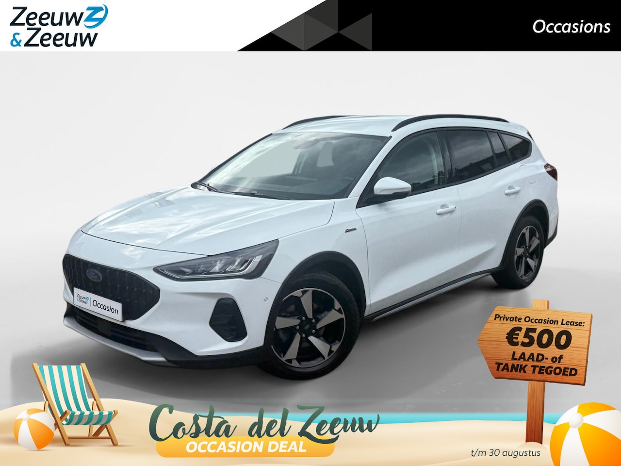 Ford Focus Wagon - 1.0 EcoBoost Hybrid Active | Trekhaak | Achteruitrijcamera | Winterpack | Privacy Glass | - AutoWereld.nl