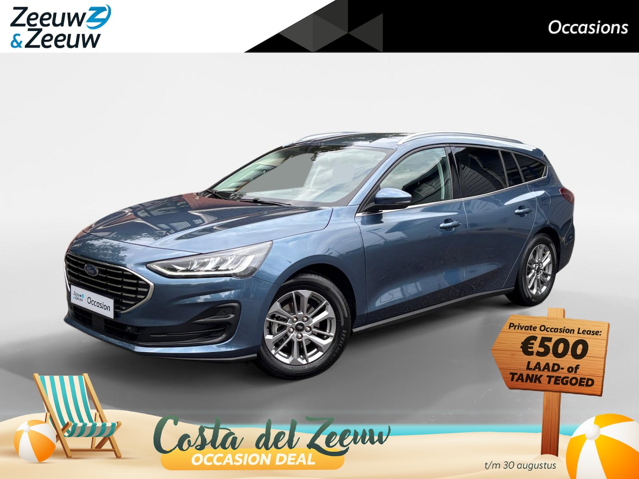 Ford Focus Wagon - 1.0 EcoBoost Hybrid Titanium 155PK Automaat | Navigatie | Climate Control | Parkeersensore - AutoWereld.nl