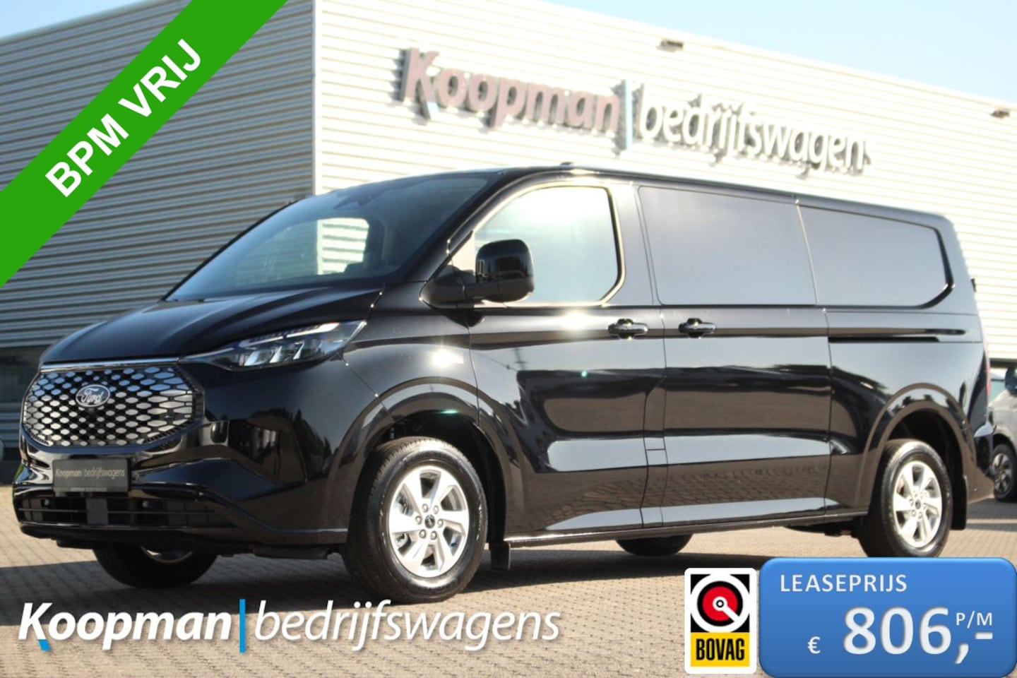 Ford Transit Custom - E-Transit 320 L2H1 Limited DC | 71 kWh | 160kW/218pk | Pro Power | Trekgewicht 2300kg | Ca - AutoWereld.nl