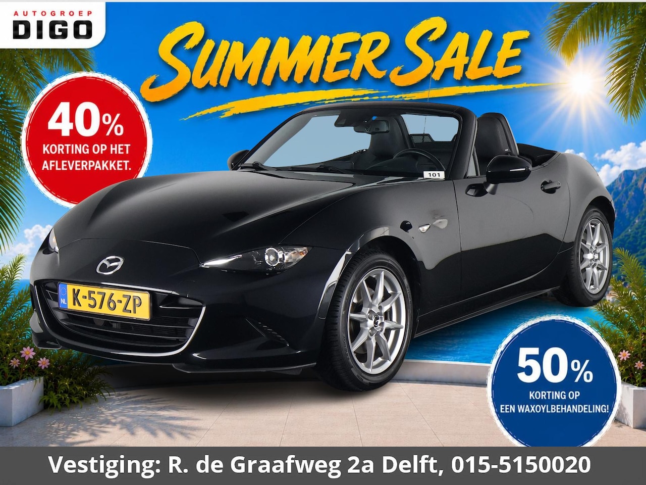 Mazda MX-5 - 2.0 SkyActiv-G 160 GT-M Soft-Top | Stoelverwarming | Dodehoek Detectie | Lederen Bekleding - AutoWereld.nl