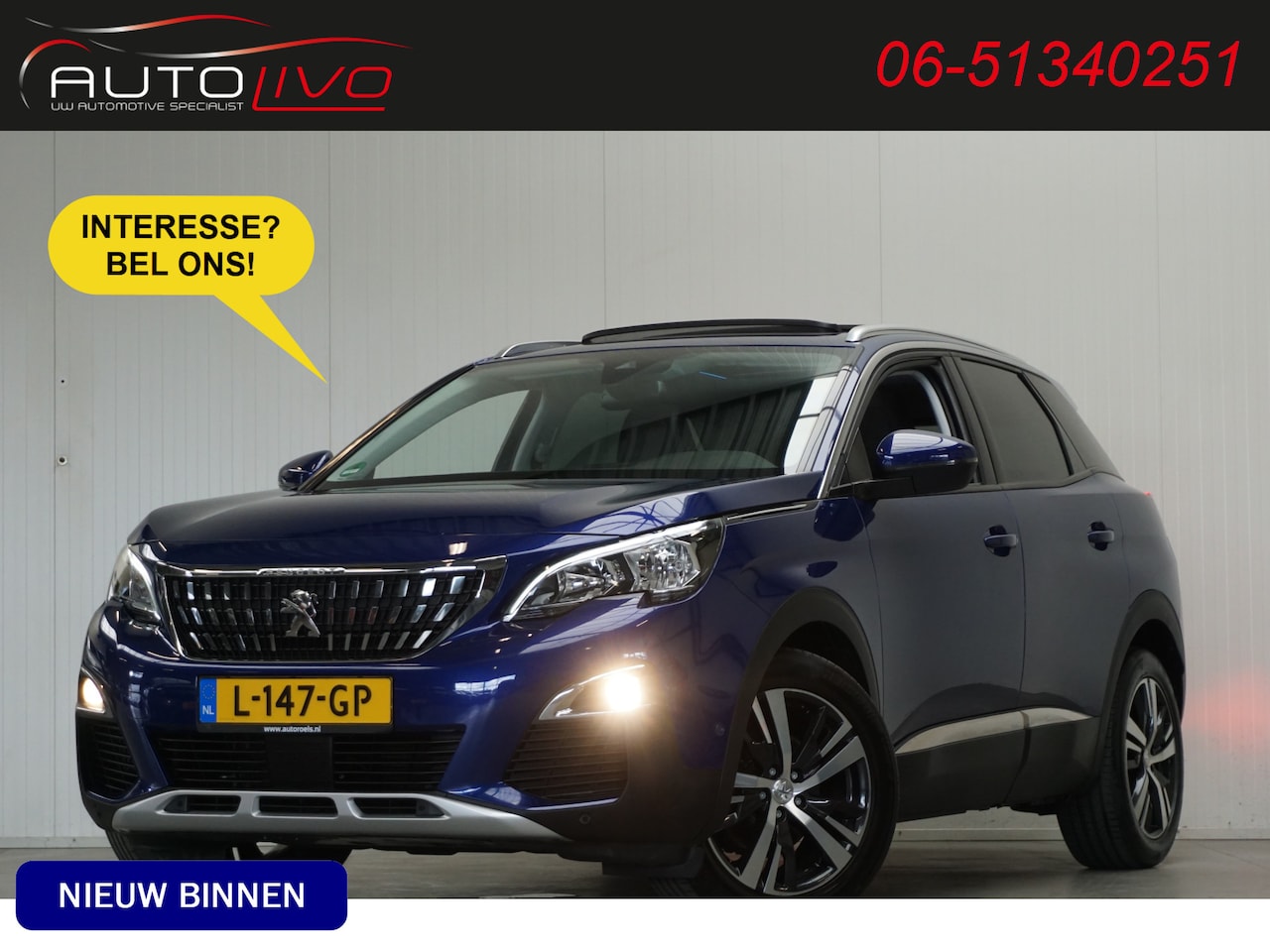 Peugeot 3008 - 1.6 e-THP GT Line 165 PK! AUTOMAAT! PANO... BOM VOL! - AutoWereld.nl