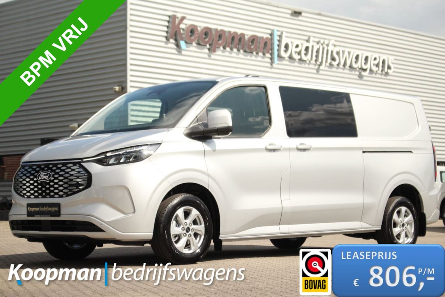 Ford Transit Custom - E-Transit 320 L2H1 Limited DC | 71 kWh | 160kW/218pk | Pro Power | Trekgewicht 2300kg | Ca - AutoWereld.nl