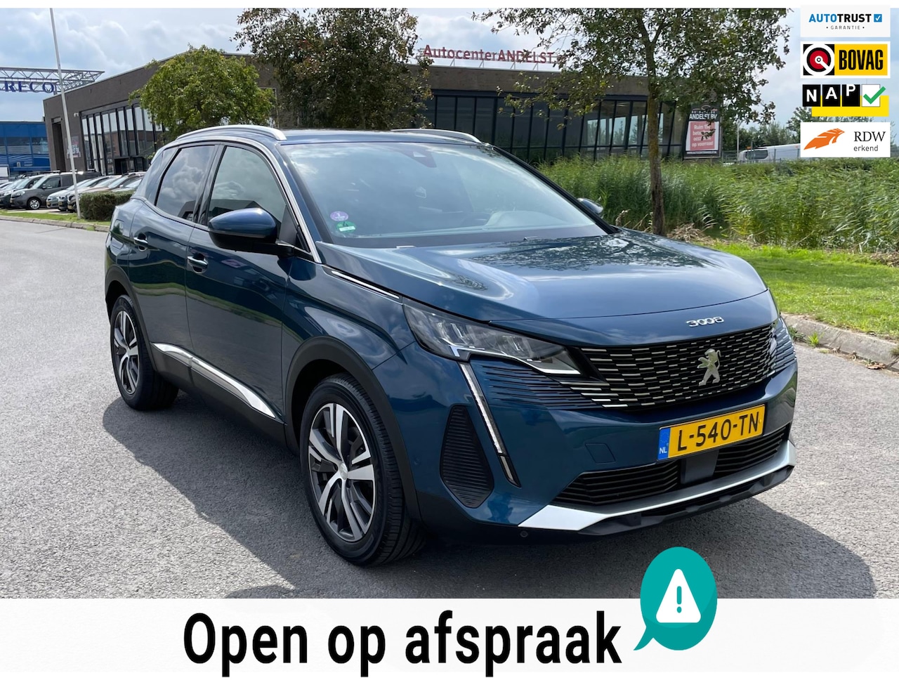 Peugeot 3008 - 1.2 PureTech Blue Lease Allure 1.2 PureTech Blue Lease Allure, Trekhaak, Cam, Carplay, Cruise, Keyless, Navi, Pdc, Geen i - AutoWereld.nl