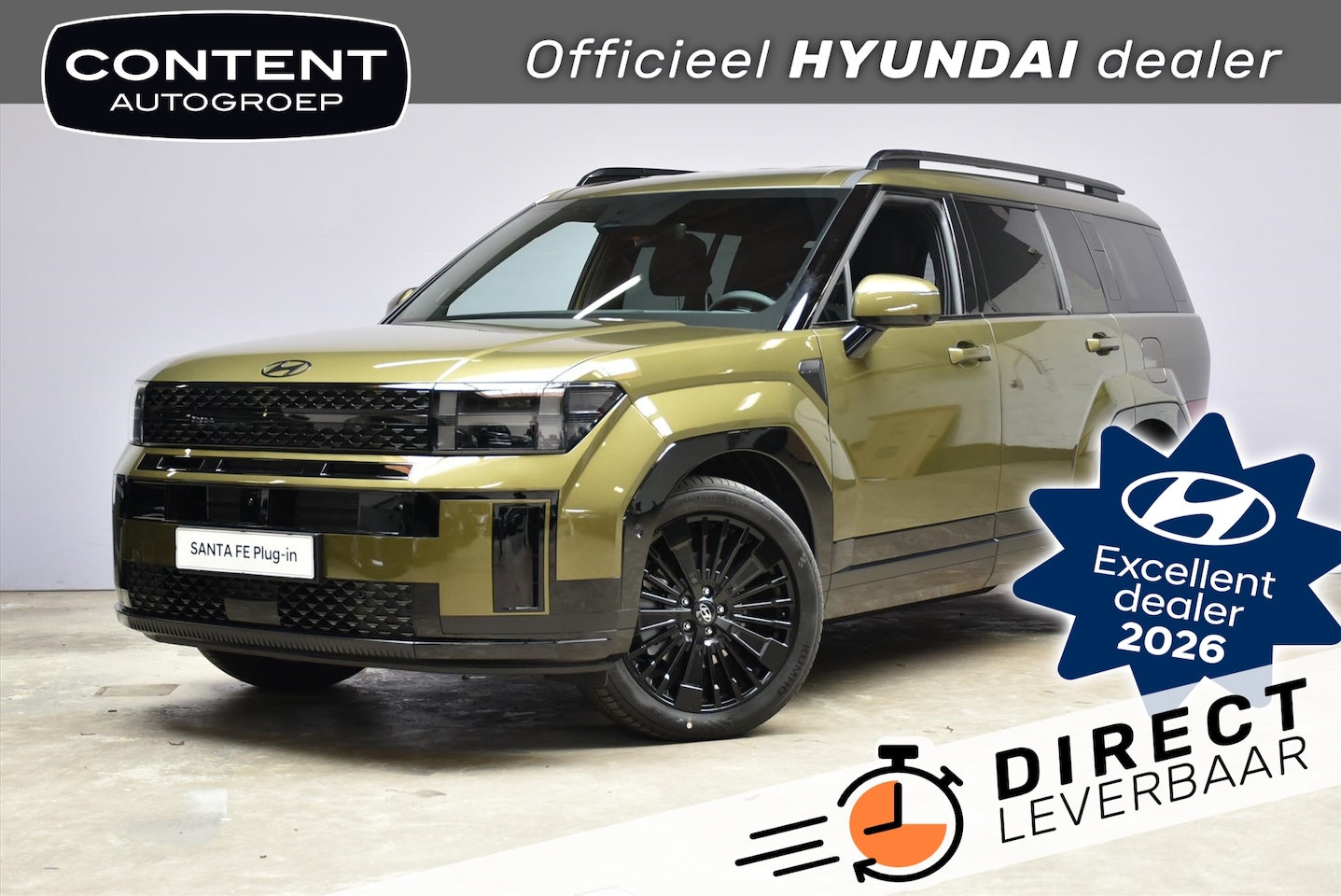 Hyundai Santa Fe - 1.6 T-GDi PHEV 288pk 4WD 6-persoons Black Line I Voorraadvoordeel! - AutoWereld.nl