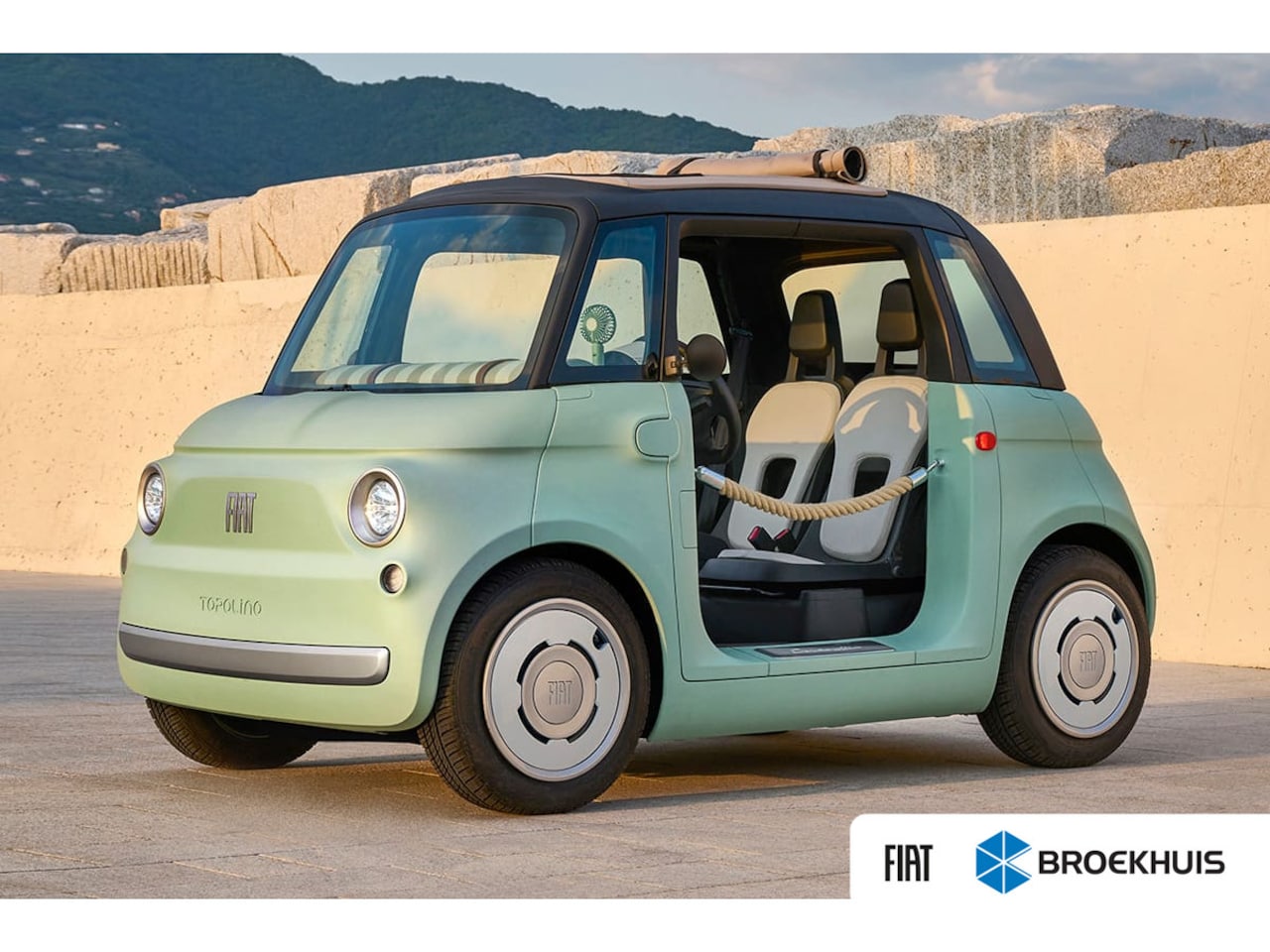 Fiat Topolino - Brommobiel Dolcevita | LED achterlichten | LED koplampen | Vouwdak - AutoWereld.nl