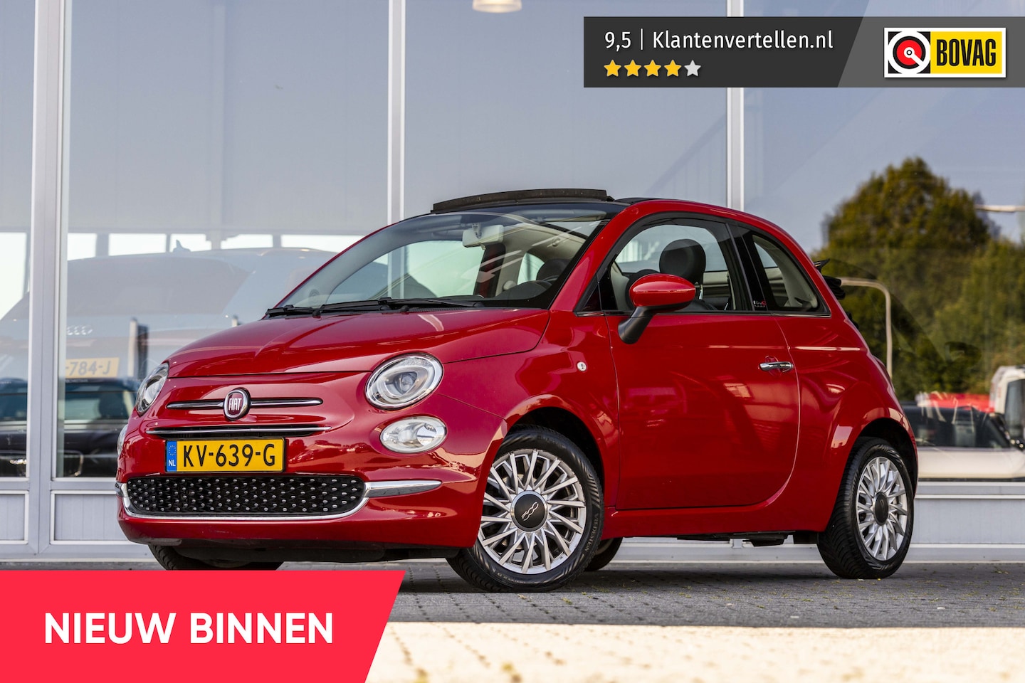 Fiat 500 C - 0.9 TwinAir Turbo Lounge | Automaat | Leder | Navi - AutoWereld.nl