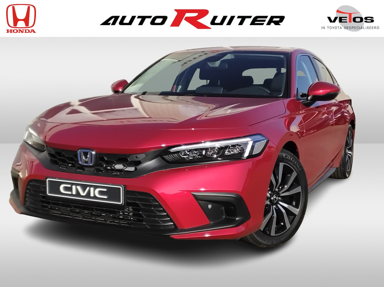 Honda Civic - 2.0 e:HEV Elegance € 3000,- voordeel!!! rijklaar direct leverbaar - AutoWereld.nl