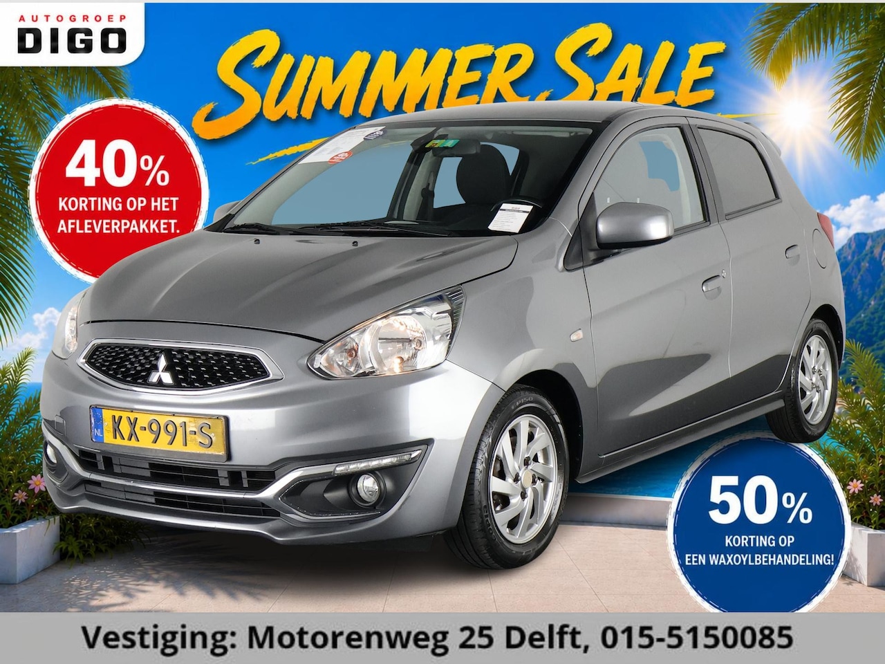 Mitsubishi Space Star - 1.2 LIFE GRAYLINE 2e EIGENARESSE. CRUISE CONTROL. AIRCO.SPORTVELGEN.DAKSPOLER.PRIVACY GLAS - AutoWereld.nl