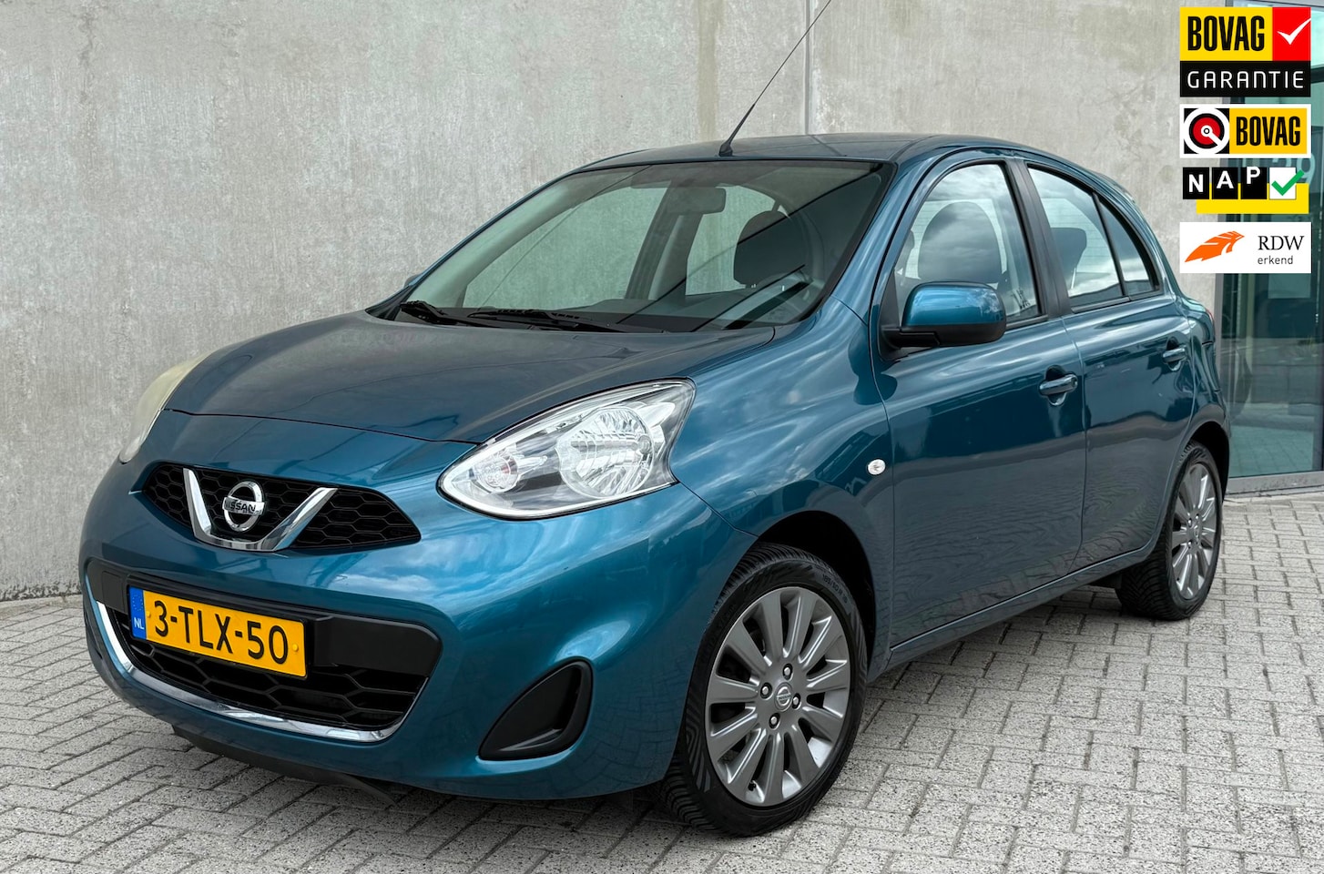 Nissan Micra - 1.2 DIG-S Acenta 2014 Blauw AIRCO|NAP|NWE APK - AutoWereld.nl