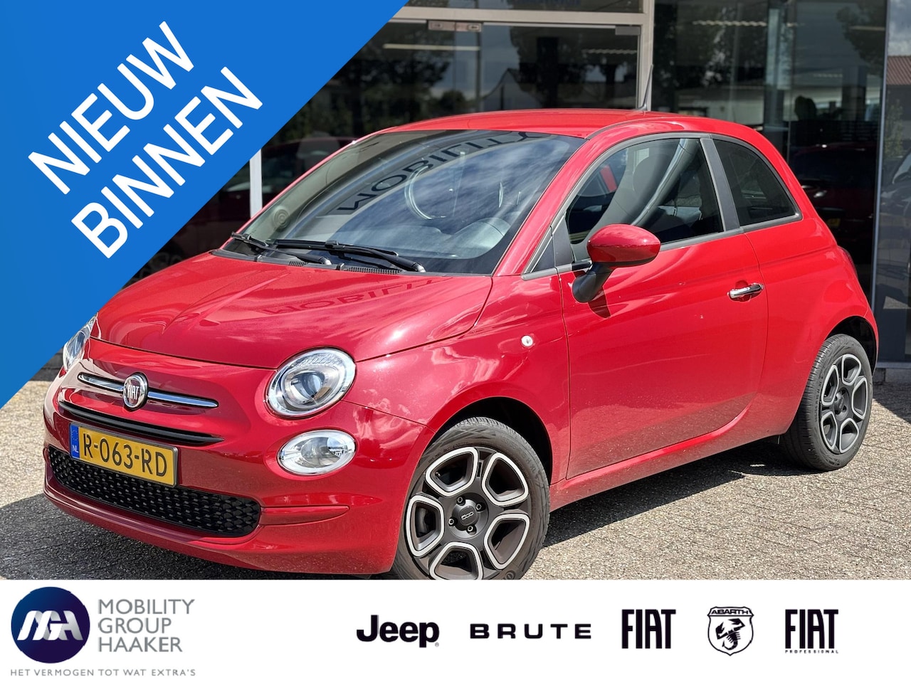 Fiat 500 - 1.0 Hybrid Club | Airco | CarPlay | Cruise control - AutoWereld.nl