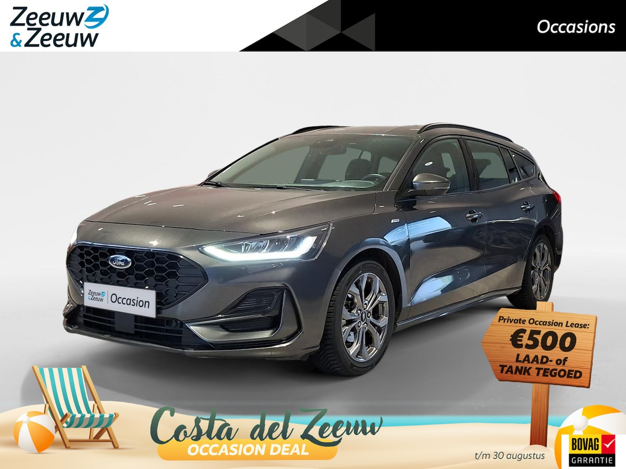 Ford Focus Wagon - 1.0 EcoBoost Hybrid ST-Line 125pk automaat | 1500 kg Aanhanggewicht | Navigatie | Cruise c - AutoWereld.nl