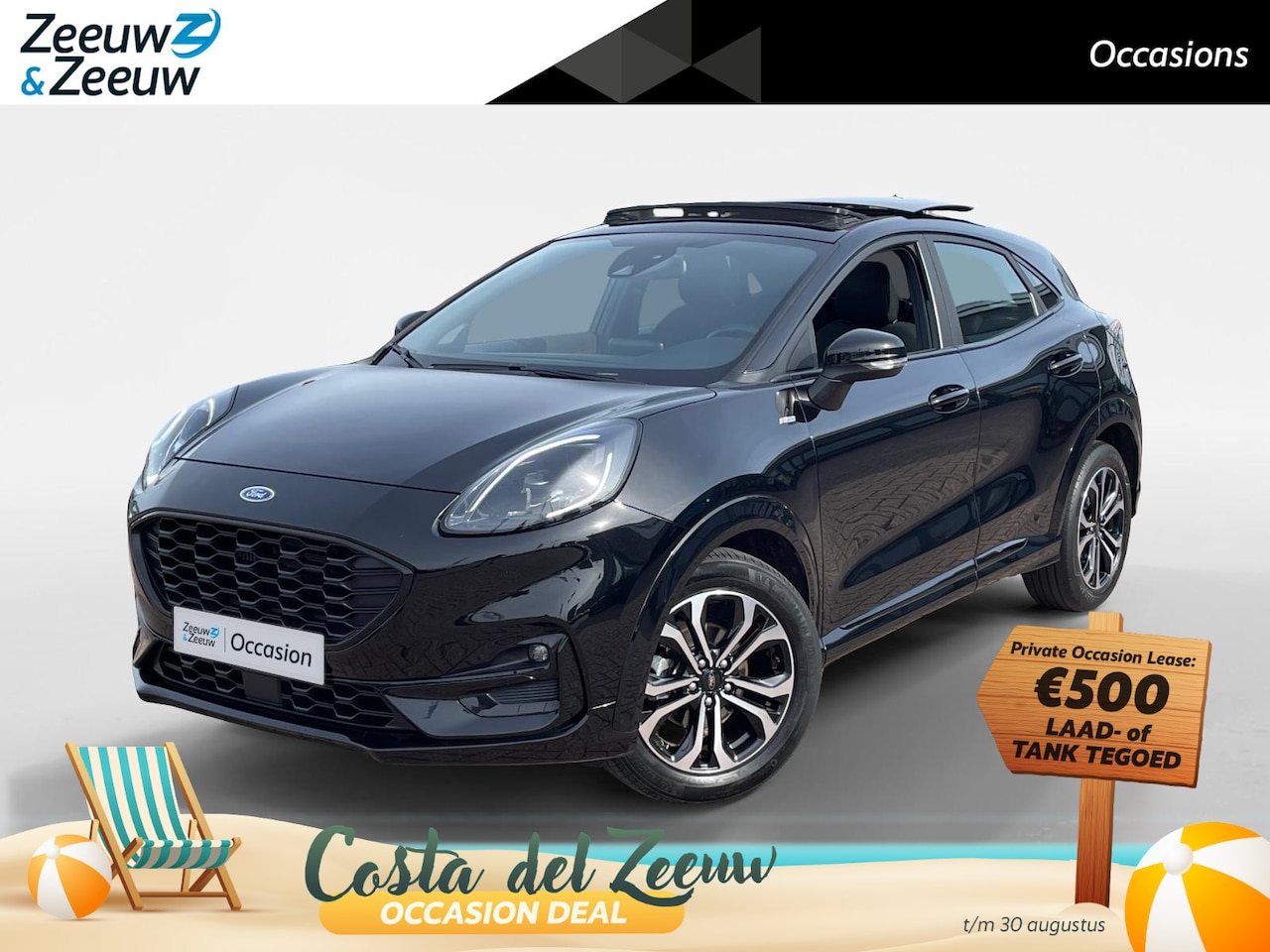 Ford Puma - 1.0 EcoBoost Hybrid Titanium X *Automaat*Navigatie*Schuif/kanteldak*Cruise Control*LM.Velg - AutoWereld.nl