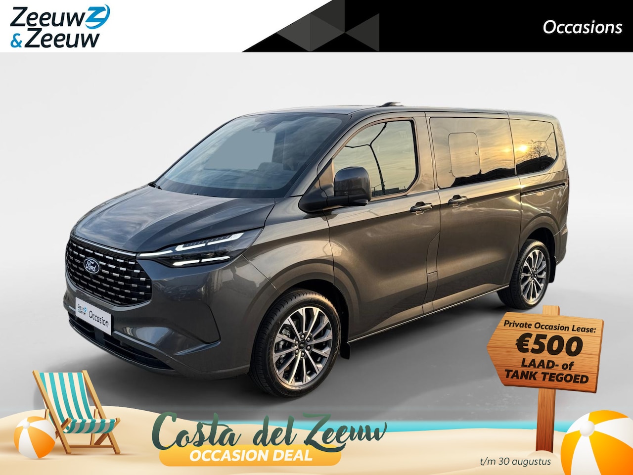Ford Tourneo Custom - 340 2.5 PHEV L1H1 Titanium X | Prijs excl. BTW | 8 persoons | Automaat | B&O Audio | Leder - AutoWereld.nl