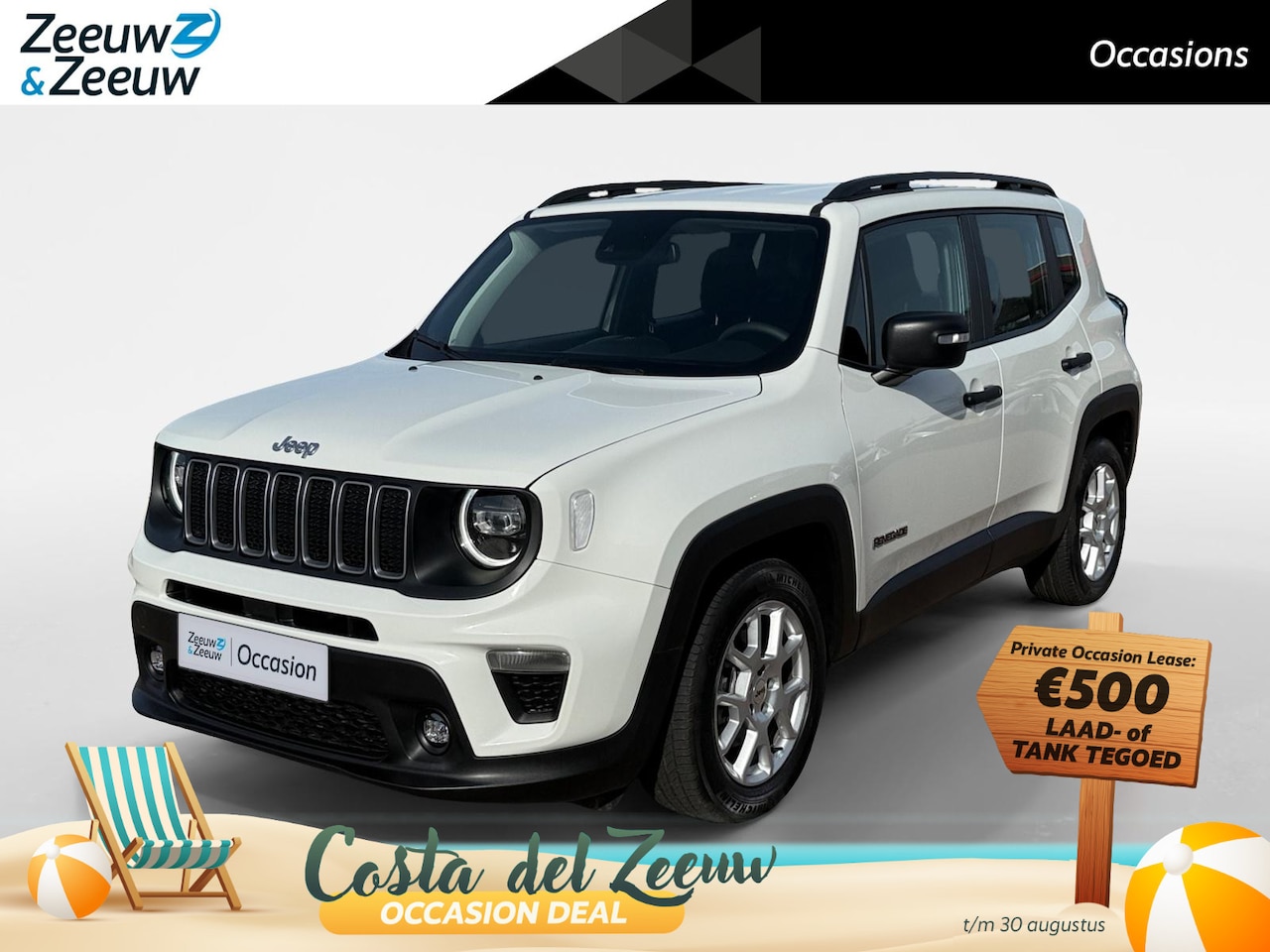 Jeep Renegade - 1.5T e-Hybrid Longitude *Automaat*Navi+Camera*Climate Control*Carplay*LM.Velgen*Nette auto - AutoWereld.nl