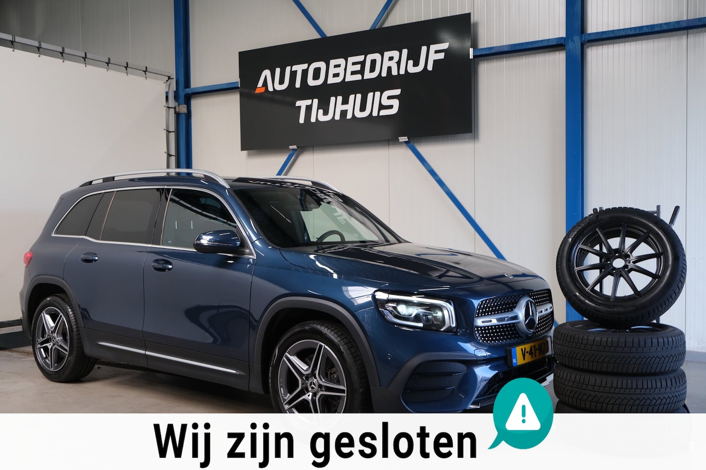Mercedes-Benz GLB - 220 D 4MATIC AMG > Grijs kenteken < Airco, Cruise, Trekhaak, Camera, Carplay. - AutoWereld.nl