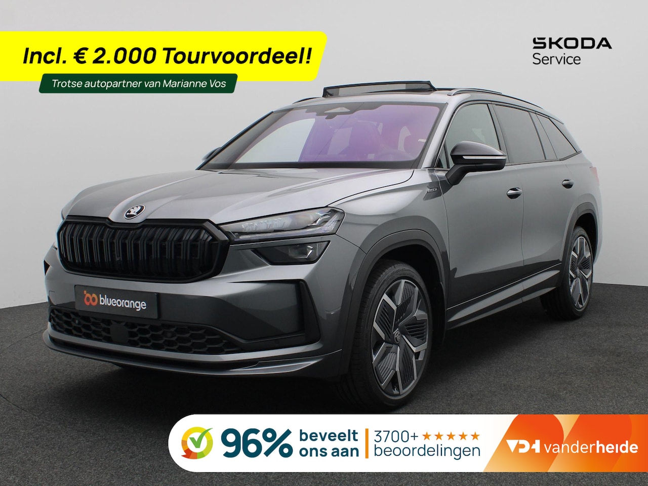 Skoda Kodiaq - 1.5 TSI MHEV Sportline Business 7p 150PK DSG Panoramadak, Trekhaak, 20" LM Velgen, Matrix - AutoWereld.nl