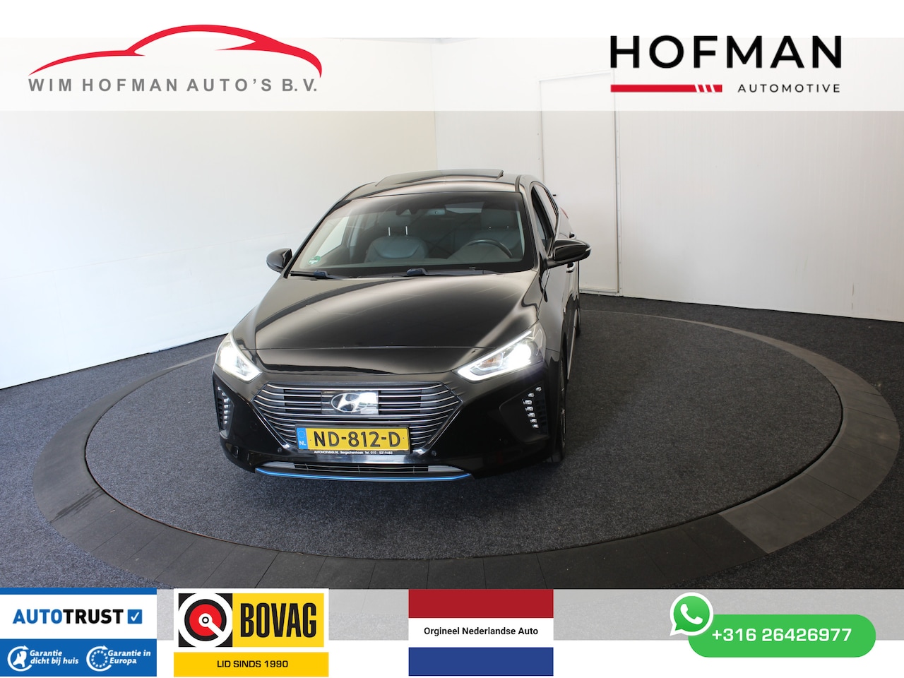 Hyundai IONIQ - 1.6 GDi Premium Leder Pano Camera PDC Elk. Stoel Adap Cruise - AutoWereld.nl