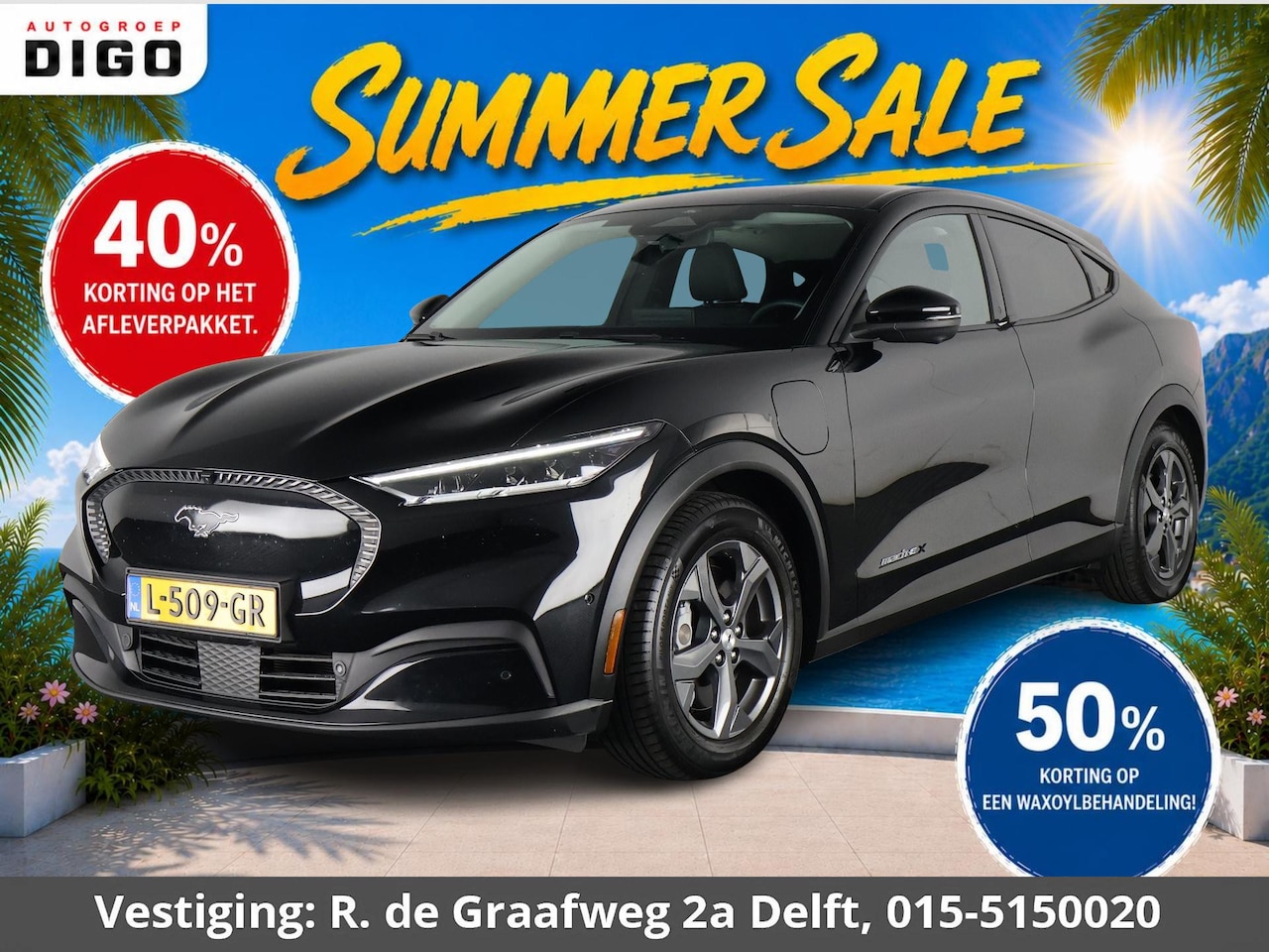 Ford Mustang Mach-E - Extended RWD 98 kWh SOH 94% | Navigatie | Trekhaak | Stuur-& Stoelverwarming | Leder | Cam - AutoWereld.nl