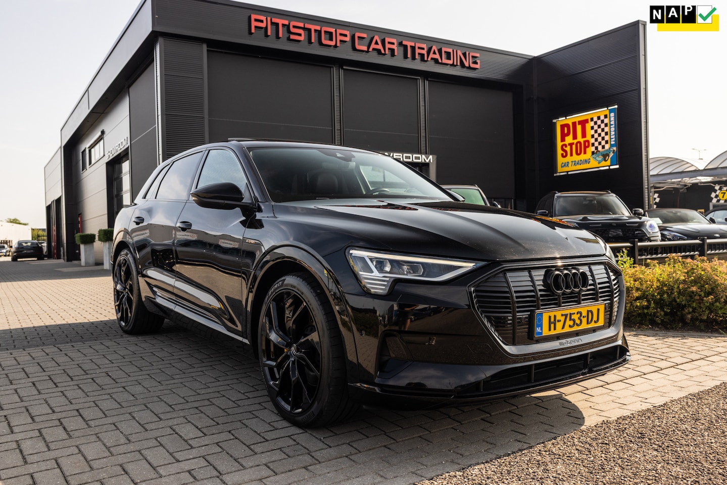 Audi e-tron - E-tron 55 quattro advanced S 95 kWh, Black-Optic, Pano, ACC, NL Auto! - AutoWereld.nl