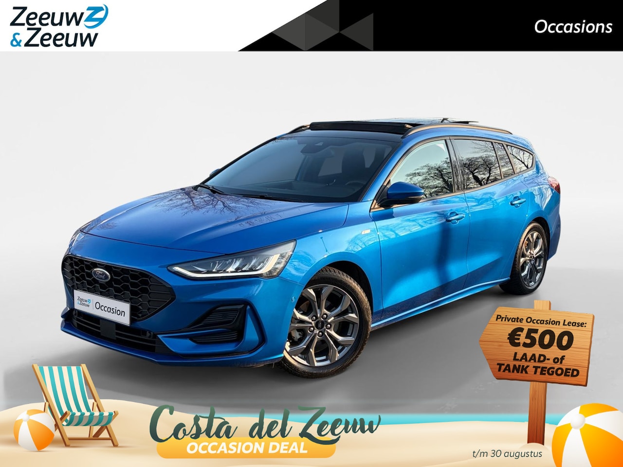 Ford Focus Wagon - ST-Line 155PK Automaat | Panoramadak | Afn. Trekhaak | Adaptieve Cruise Control | Winter P - AutoWereld.nl