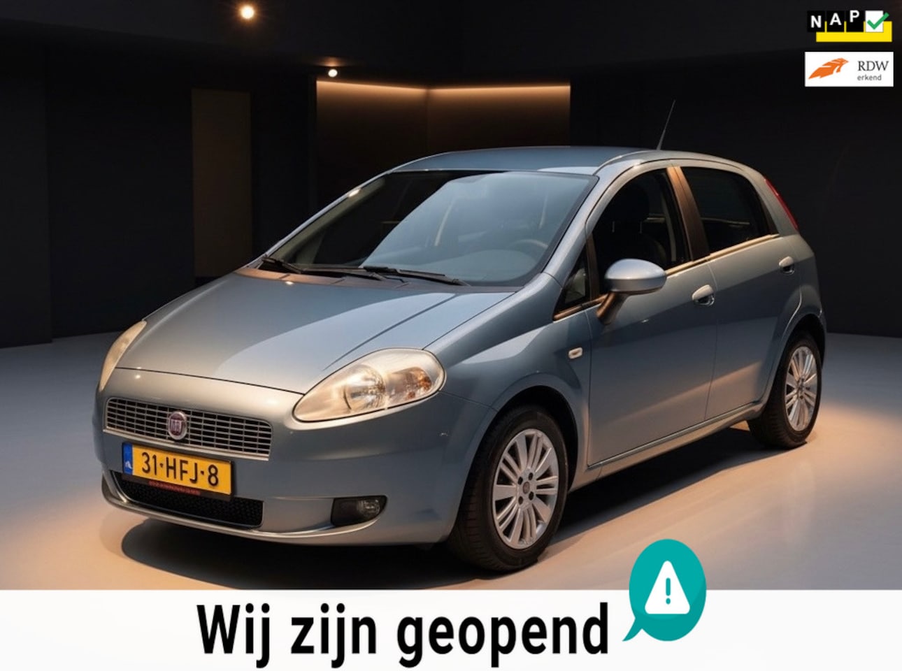 Fiat Grande Punto - 1.4 Edizione Lusso-airco-elek ramen-distributieriem is vervangen - AutoWereld.nl