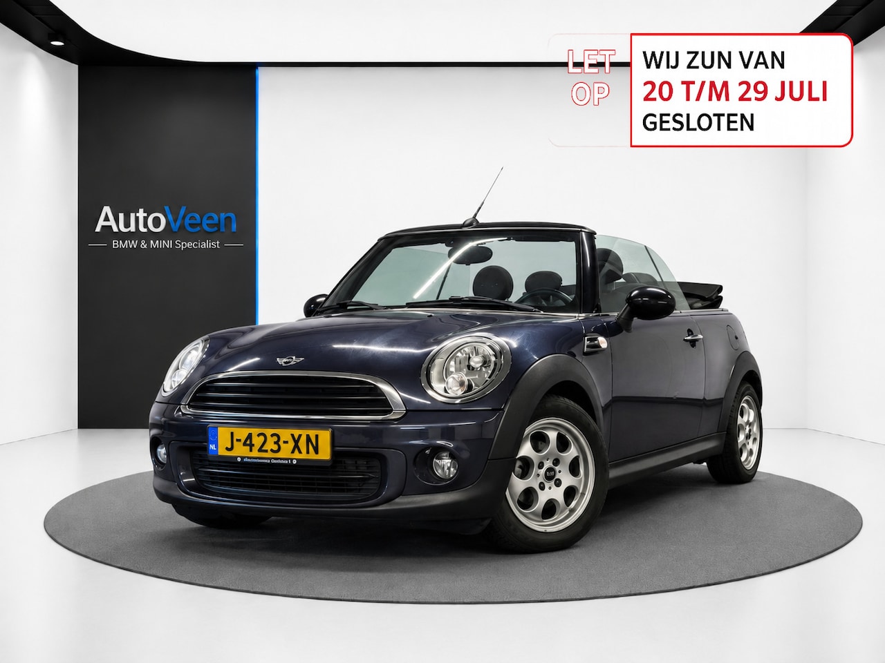 MINI Cabrio - Mini 1.6 One Salt (STOELVERWARMING, NAVI, HALF LEDER, PARKEERSENSOREN, GOED ONDERHOUDEN) - AutoWereld.nl