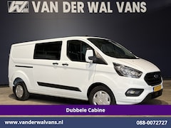 Ford Transit Custom - 2.0 TDCI 130pk L2H1 Dubbele Cabine Euro6 Airco | 6-Zits | Apple Carplay | LED | Cruisecont