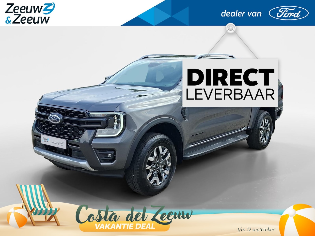 Ford Ranger - Wildtrak 2.3 PHEV 279pk 10-traps automaat | 5 persoons | GRIJS kenteken | 0,99% rente | Tr - AutoWereld.nl