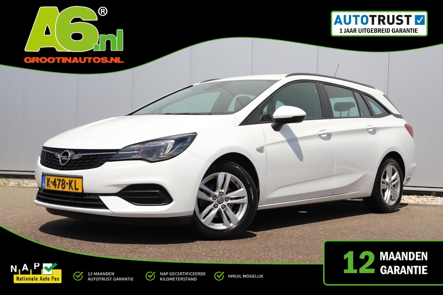 Opel Astra Sports Tourer - 1.2 Edition 110PK Trekhaak Navigatie Carplay Android LMV Airco Cruise Control - AutoWereld.nl