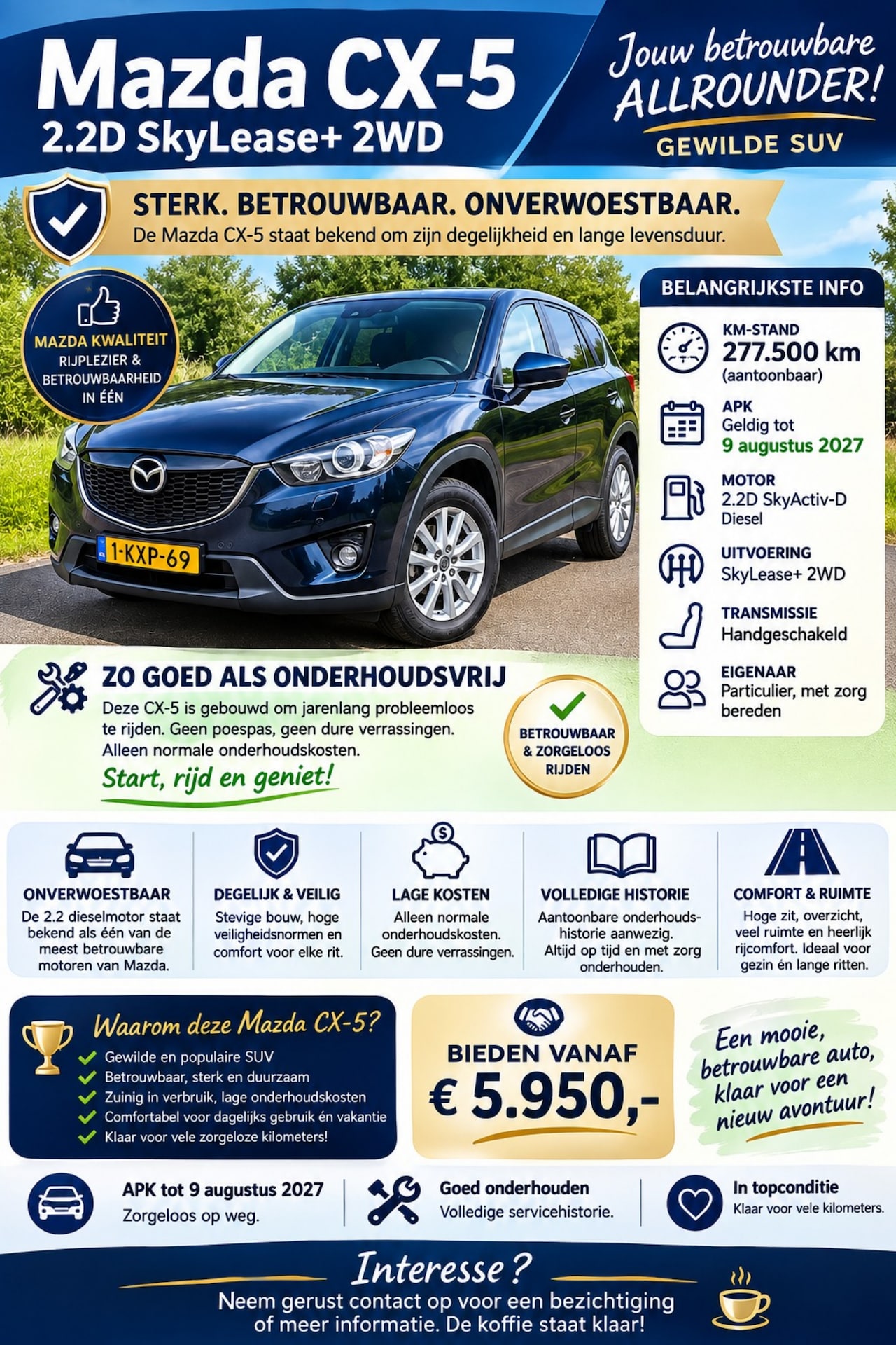 Mazda CX-5 - 2.2 D Skylease+ 2WD - AutoWereld.nl