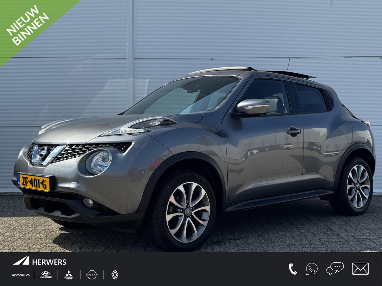 Nissan Juke - 1.6 Tekna / Elektrisch Schuif-/Kanteldak / Panoramadak / Navigatie / Achteruitrijcamera Ro - AutoWereld.nl