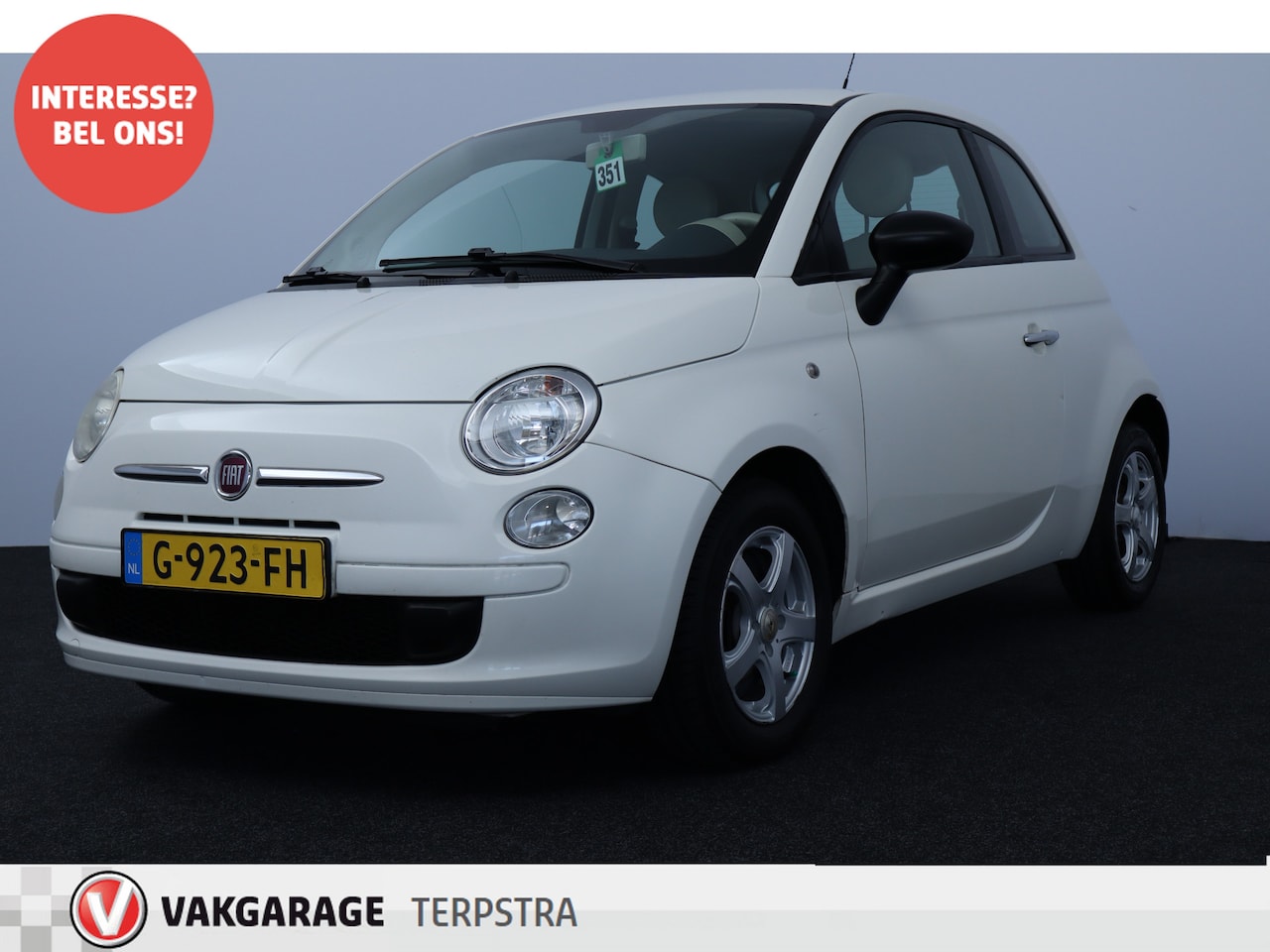 Fiat 500 - 1.2 Naked/ 4-Cilnder/ 14'' LMV/ Stuurbekr./ C.V. Afstand/ Elek. pakket/ Radio-CD/ Chroom/ - AutoWereld.nl