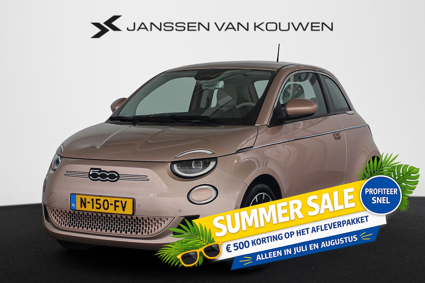 Fiat 500 - 3+1 La Prima 42 kWh Leder Stoelverwarming LED Achteruitrijcamera - AutoWereld.nl
