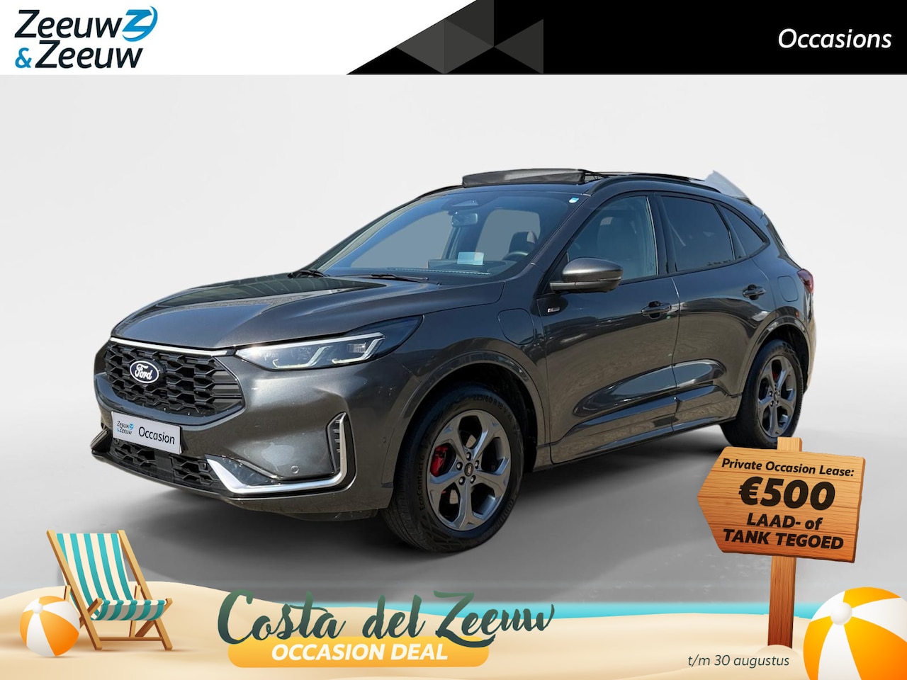 Ford Kuga - 2.5 PHEV ST-Line X | Automaat | Adapt. Cruise control | BLIS | Pano dak | Winter pack | El - AutoWereld.nl