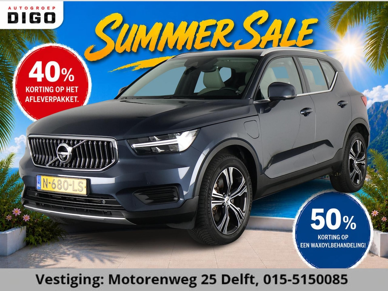 Volvo XC40 - 1.5 T4 PLUG IN HYB AUTOMAAT INSCRIPTION GAR. 2032* NAVIGATIE.LEDER.CAMERA. - AutoWereld.nl