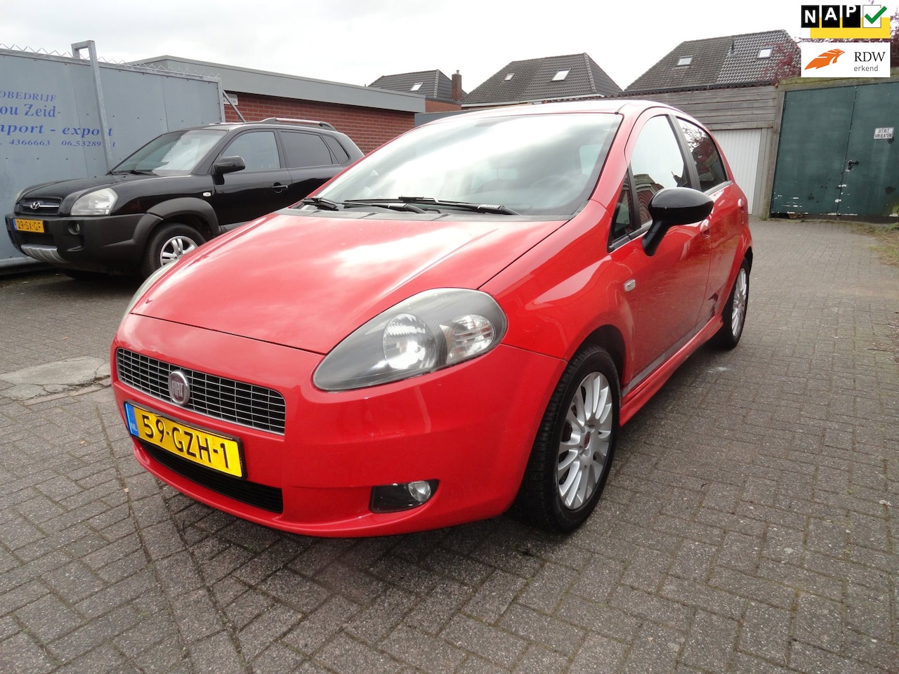 Fiat Grande Punto - 1.4 SPORT NeroBianco (KM 168228 NAP AIRCO) - AutoWereld.nl
