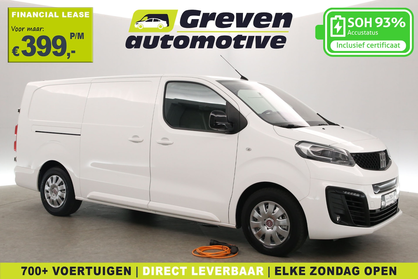 Fiat Scudo - Elektrisch 75 kWh L3H1 | Snelladen | SOH 93% | Clima | Camera | 3 Zits | Carplay | Cruise - AutoWereld.nl
