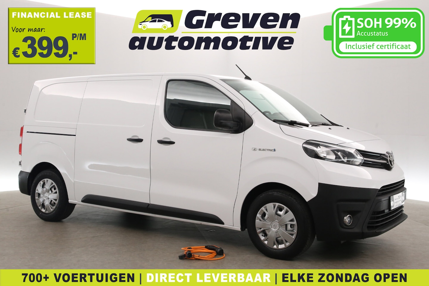 Toyota ProAce - Elektrisch 50 kWh L2H1 | Snelladen | SOH 99% | Airco | Cruise | 3 Zits - AutoWereld.nl